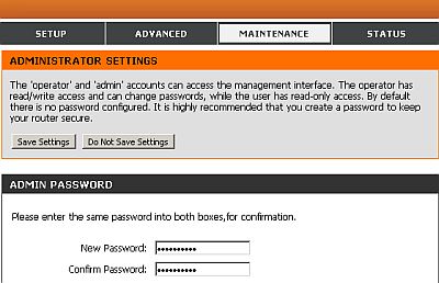 Change Unifi wireless modem router password