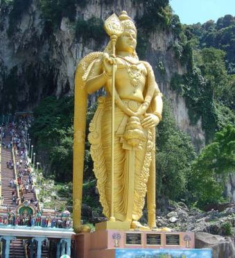 2012 Thaipusam Malaysia - Lord Muruga Statue at Batu Caves